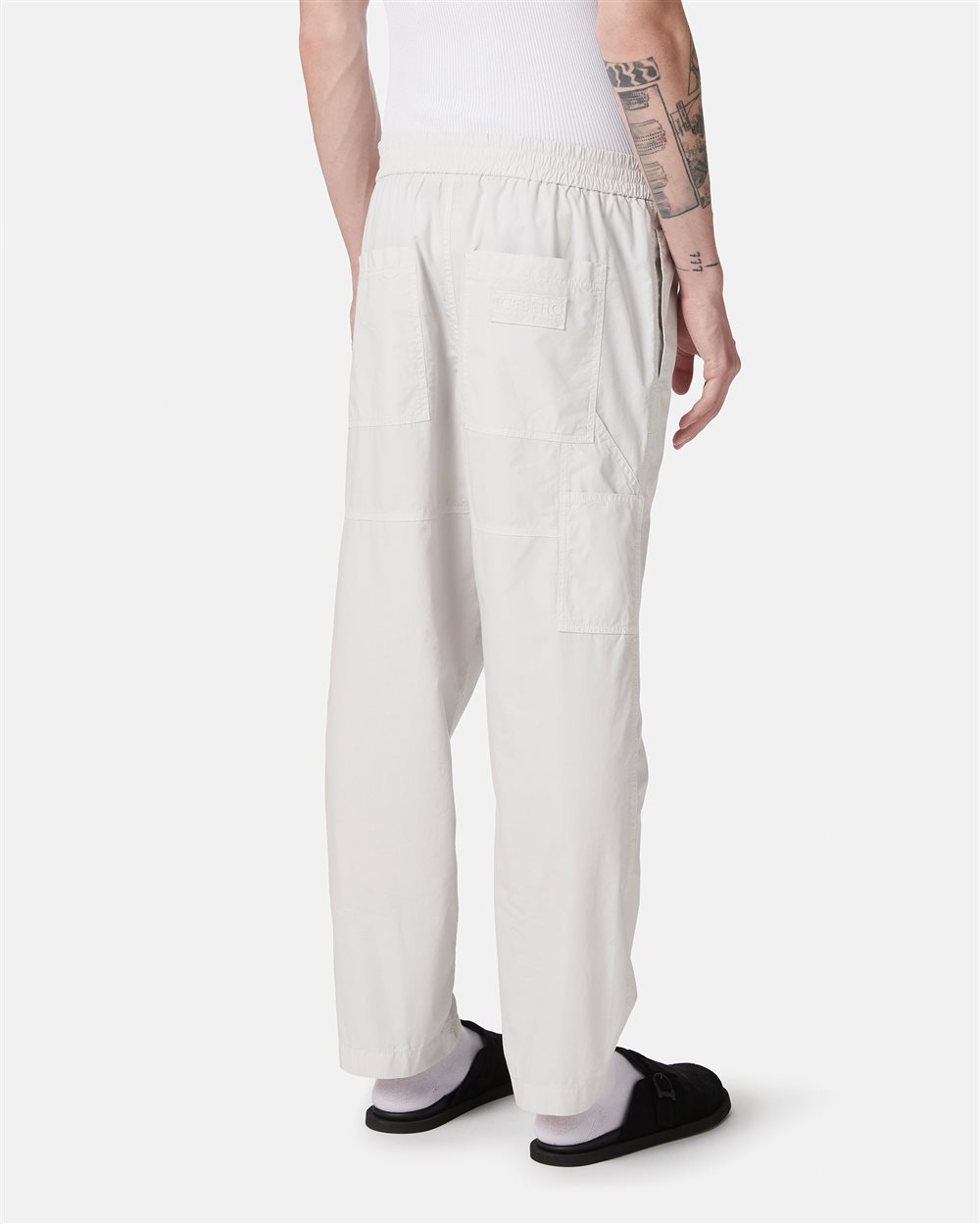 Jogging fit trousers in powder colour - Iceberg - Official Website