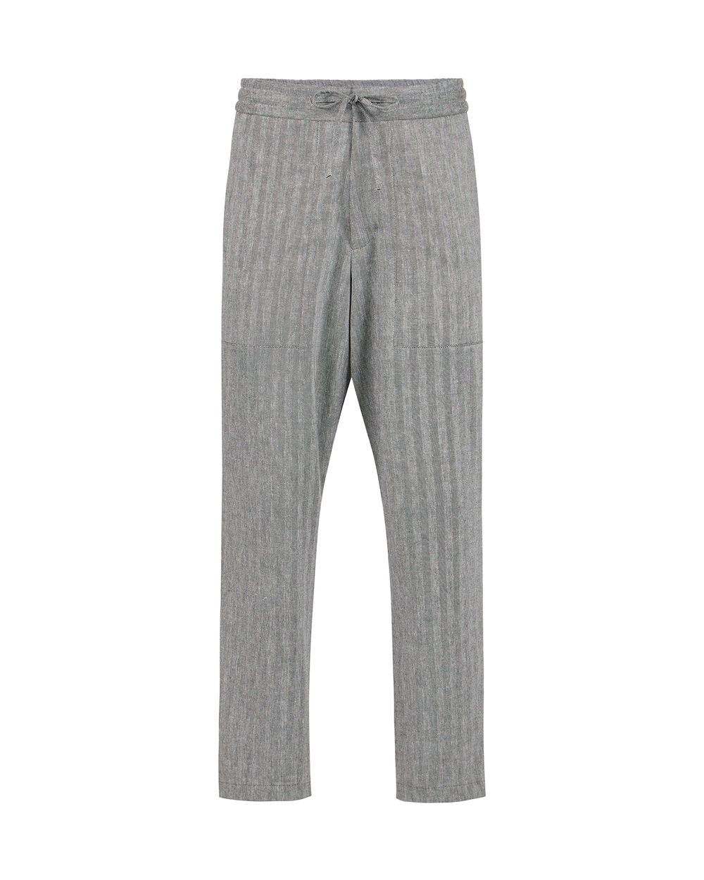 Stretch herringbone cargo fit pants - Iceberg - Official Website