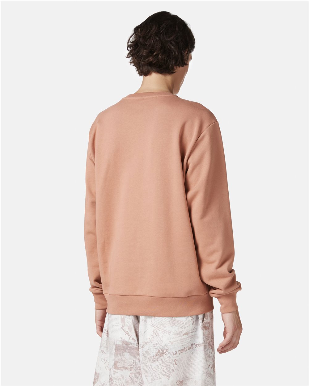 Slim fit sweatshirt in earthenware cotton with Iceberg logo embroidery - Iceberg - Official Website