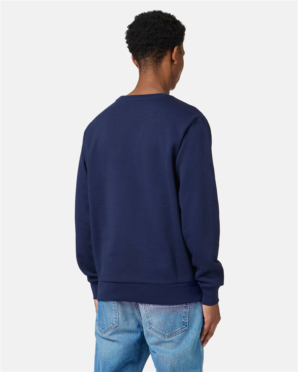 Slim fit blue sweatshirt in cotton with Iceberg logo embroidery - Iceberg - Official Website