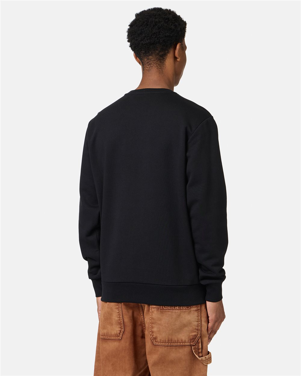Slim fit black sweatshirt in cotton with Iceberg logo embroidery - Iceberg - Official Website