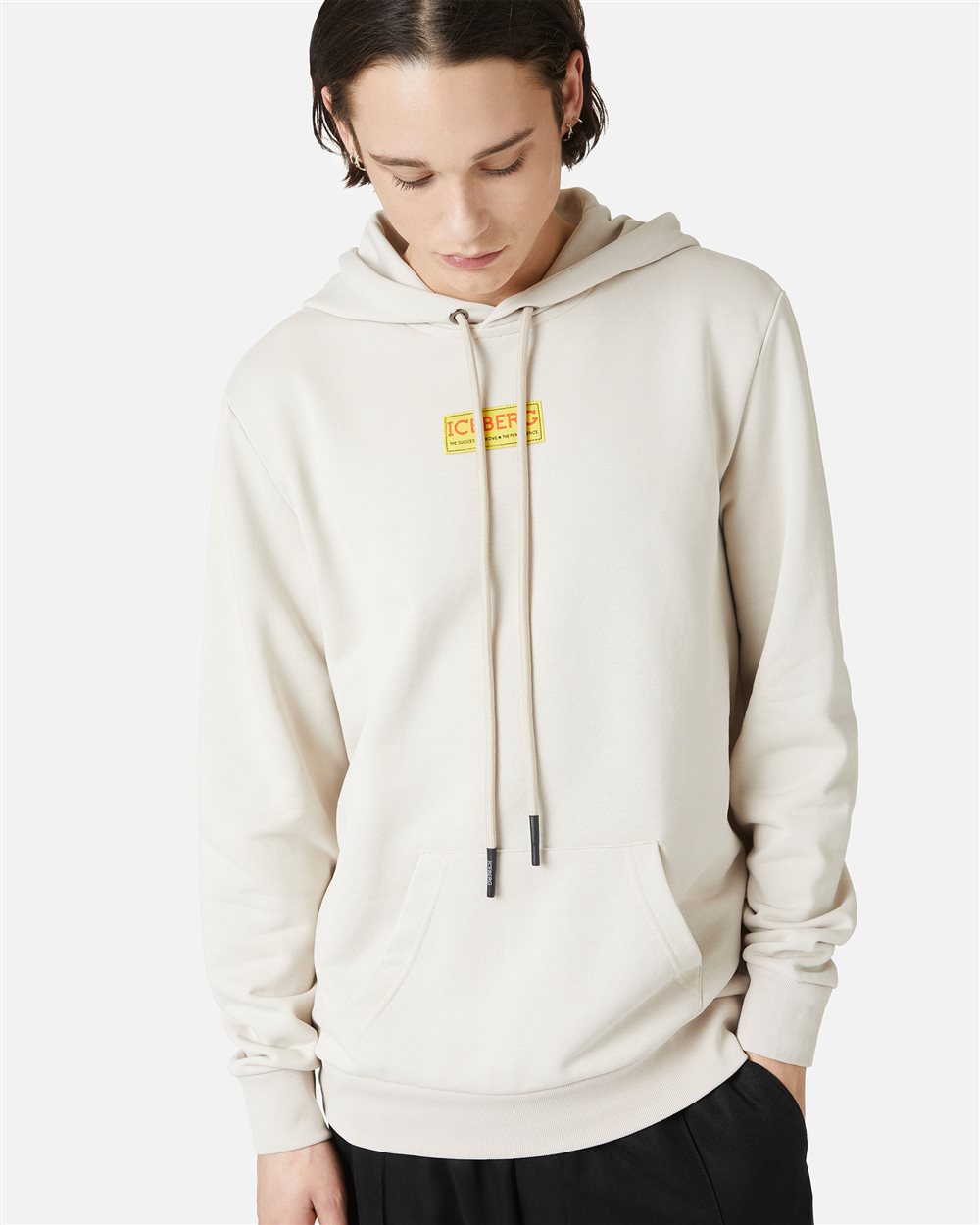 Dusty white hoodie with Looney Tunes print - Iceberg - Official Website