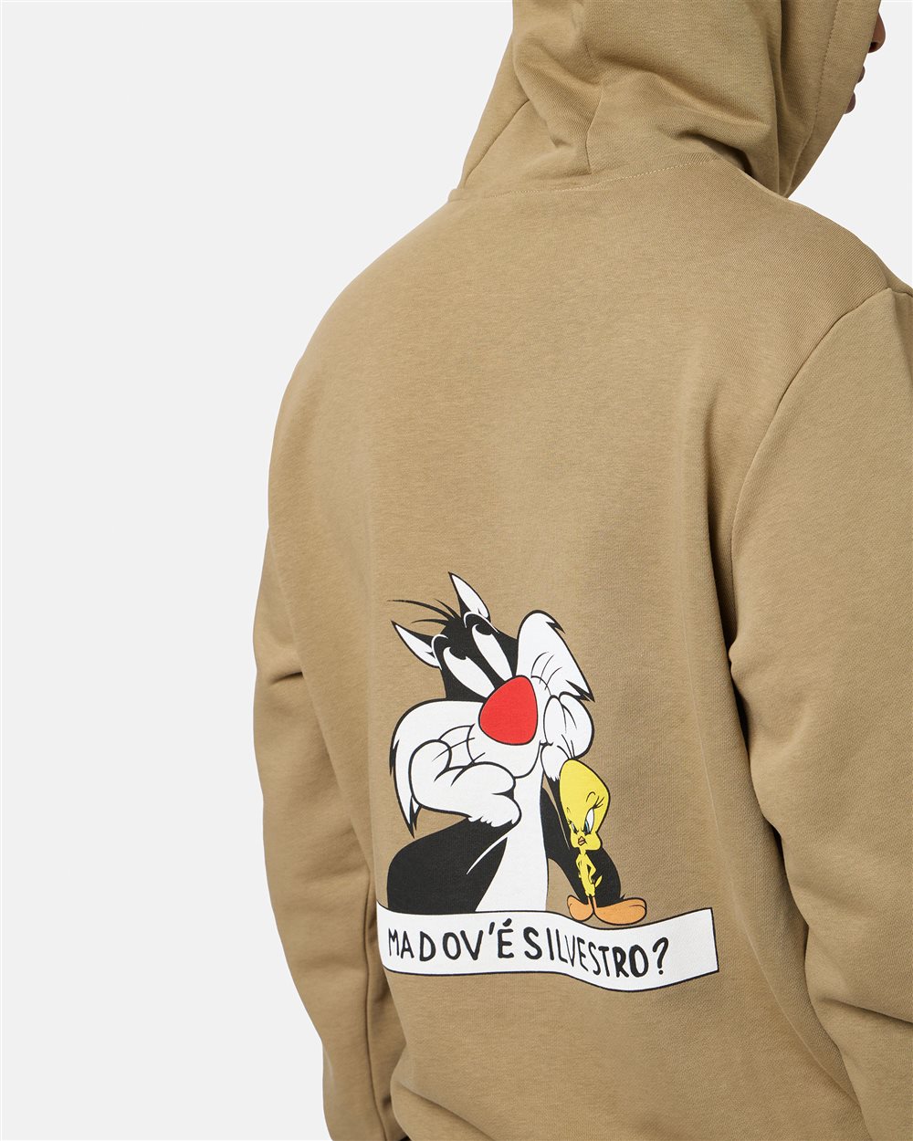 Mud colored hoodie with Looney Tunes print - Iceberg - Official Website