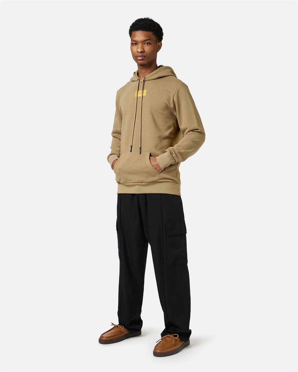 Mud colored hoodie with Looney Tunes print - Iceberg - Official Website