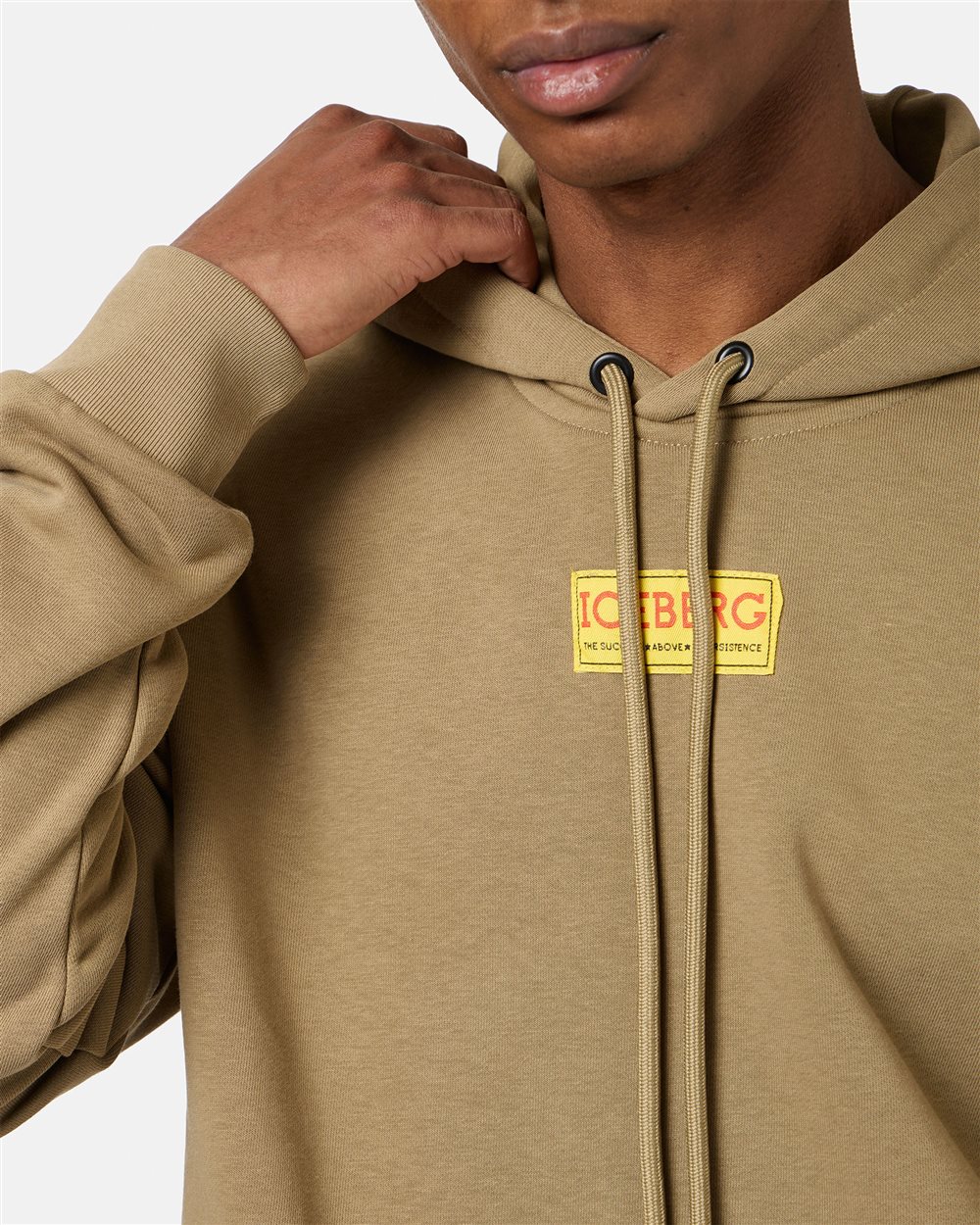 Mud colored hoodie with Looney Tunes print - Iceberg - Official Website