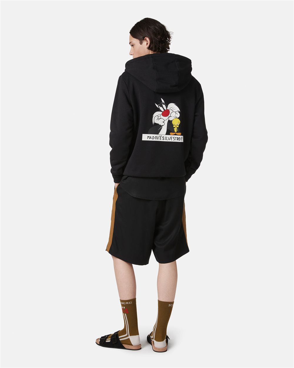 Black hoodie with Looney Tunes print - Iceberg - Official Website