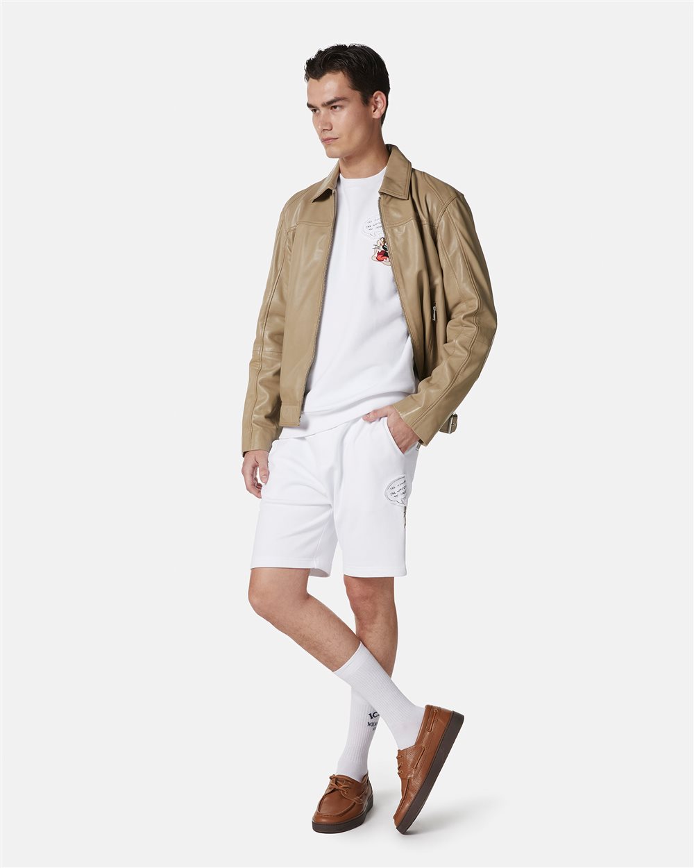 Felpa girocollo classic regular fit base bianca con dettaglio Looney Tunes - Iceberg - Official Website