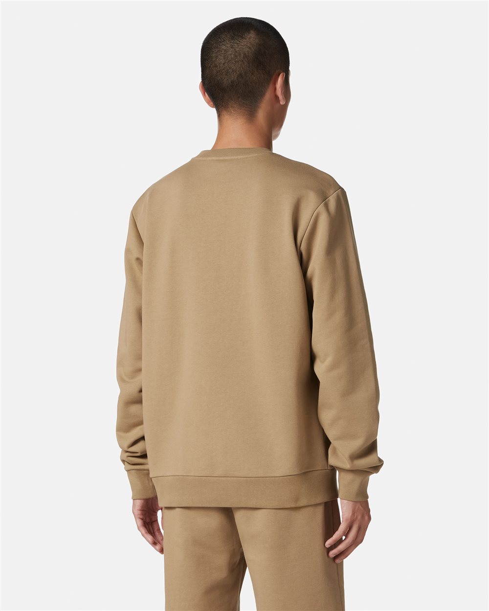 Classic regular fit crewneck mud-colored sweatshirt with Looney Tunes detail - Iceberg - Official Website