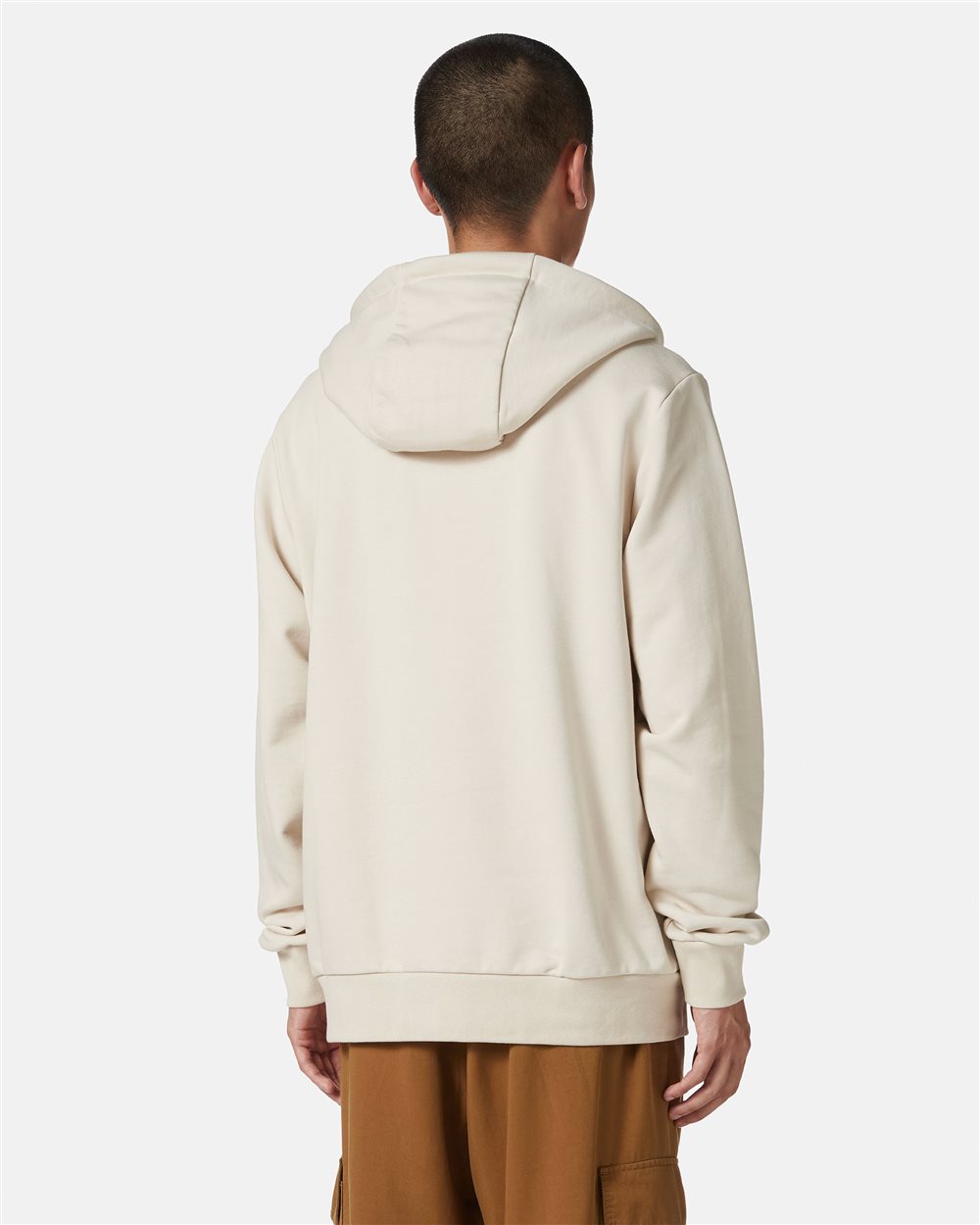 Dusty-colored hoodie in sustainable cotton with Iceberg logo - Iceberg - Official Website