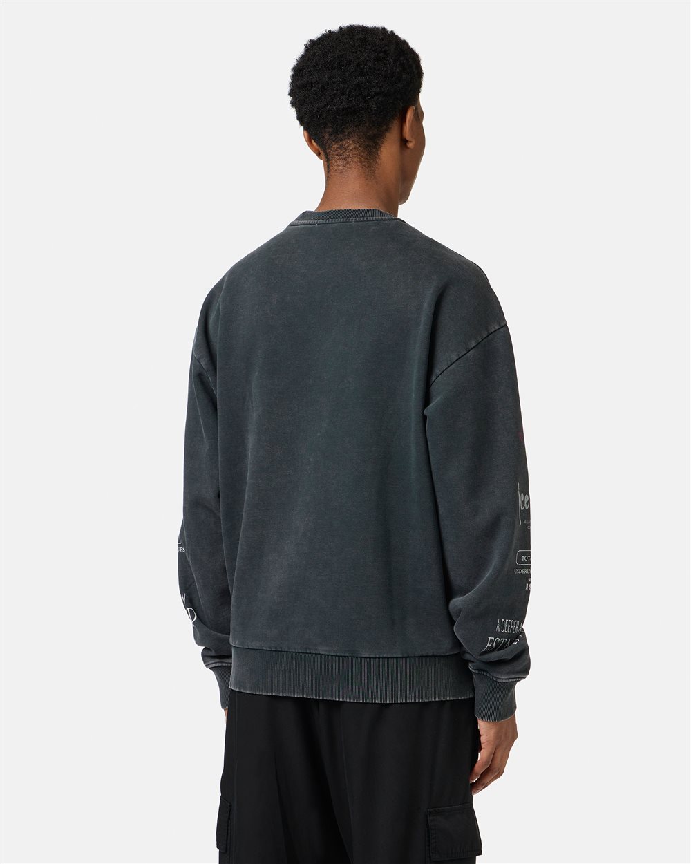 Regular fit black crewneck sweatshirt with Iceberg New Symbol print - Iceberg - Official Website