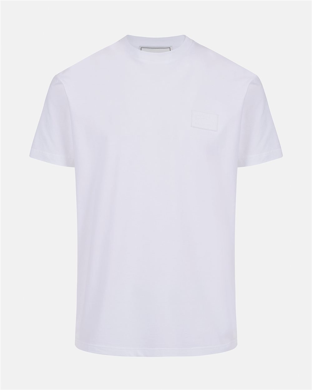 White cotton jersey T-shirt with embroidered Iceberg logo patch - Iceberg - Official Website