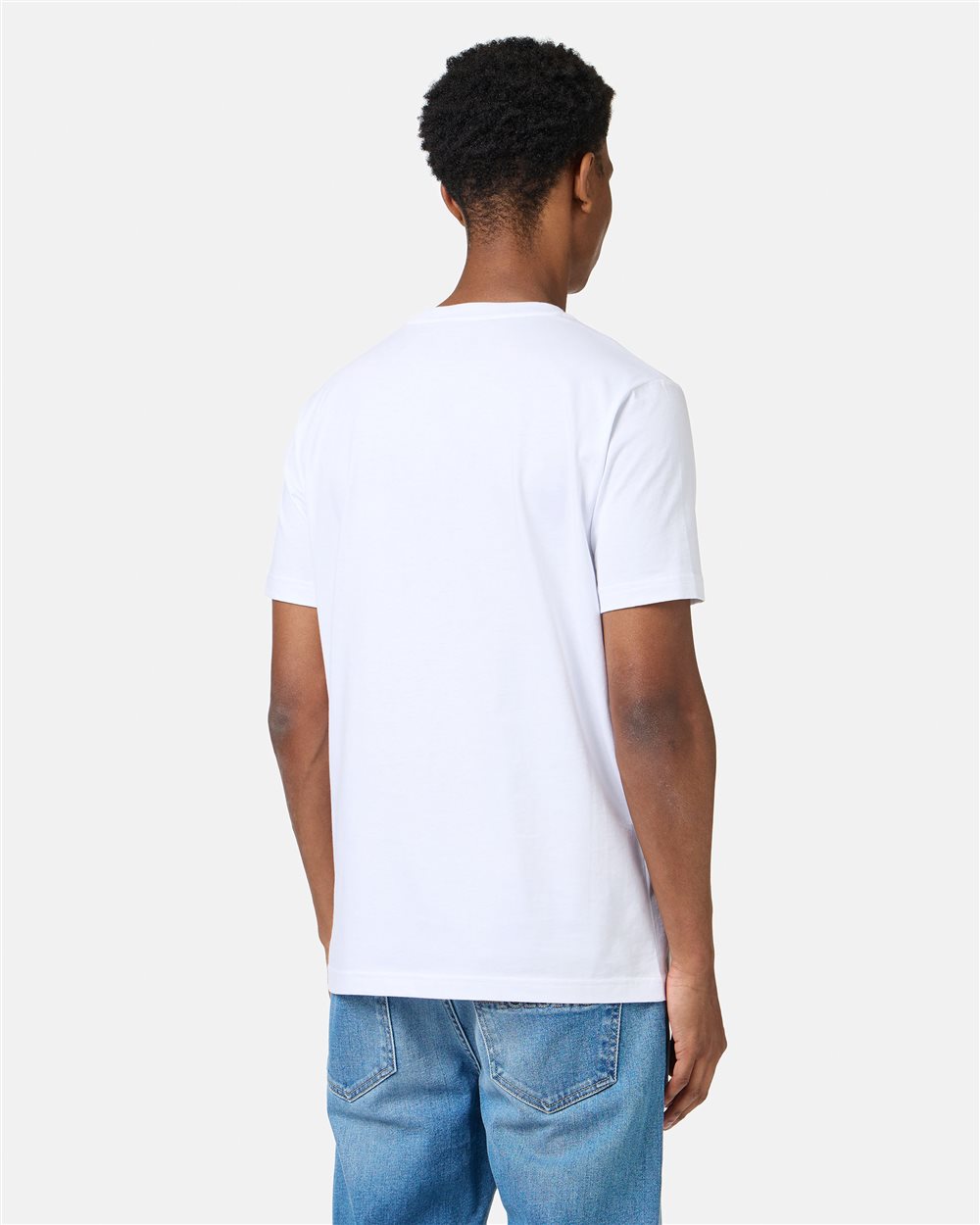 White carry-over cotton T-shirt with institutional logo embroidery - Iceberg - Official Website