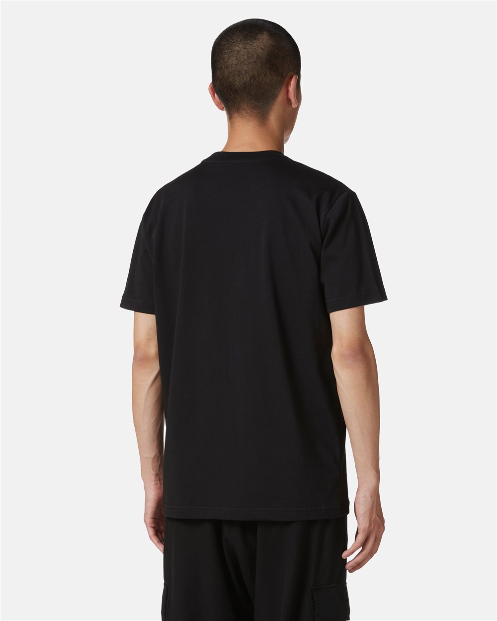 T-shirt nera slim fit in cotone con stampa Bear - Iceberg - Official Website
