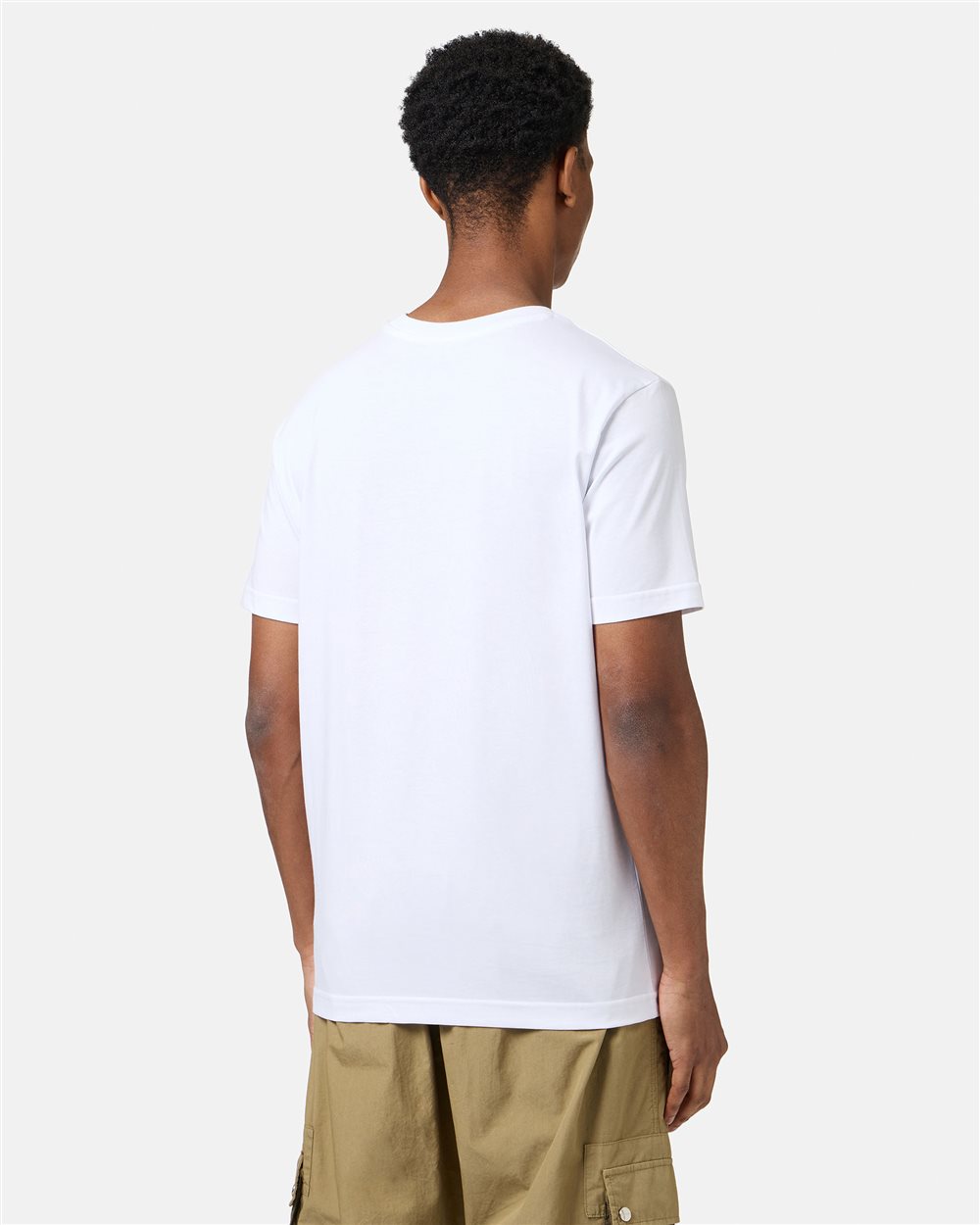 White slim fit cotton T-shirt with Bear print and Iceberg logo - Iceberg - Official Website