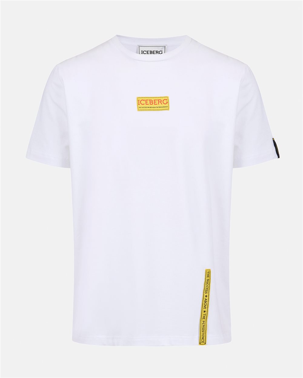 Slim-fit white T-shirt in sustainable cotton jersey - Iceberg - Official Website