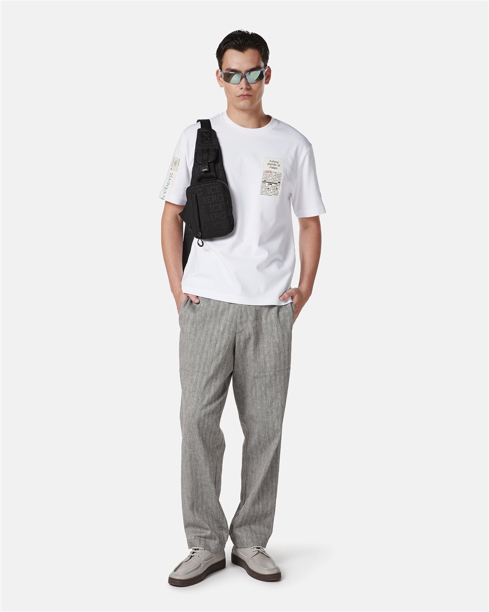 Regular fit white cotton jersey t-shirt - Iceberg - Official Website