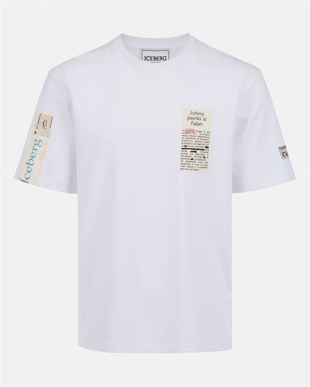 Regular fit white cotton jersey t-shirt - Iceberg - Official Website
