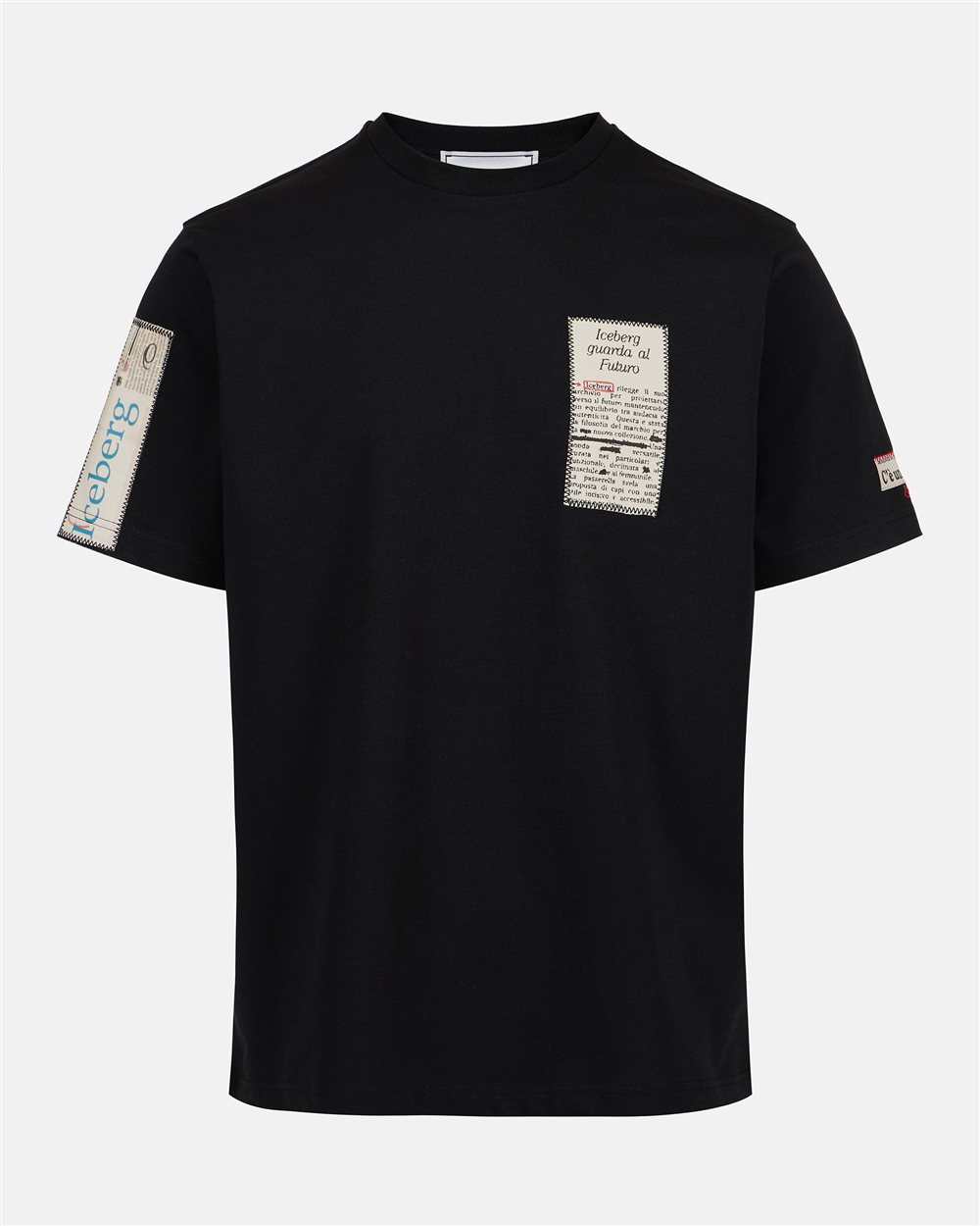 Regular fit black cotton jersey t-shirt - Iceberg - Official Website