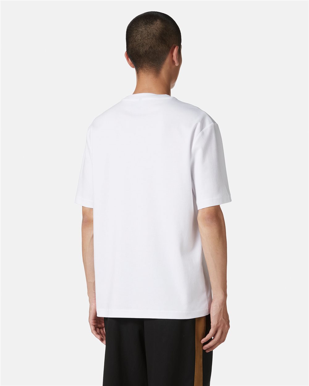 T-shirt bianca regular fit in tessuto interlock sostenibile certificato GOTS - Iceberg - Official Website