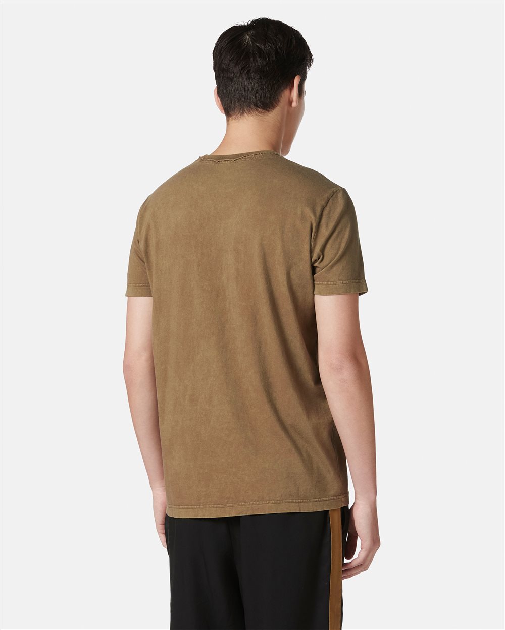 Mud-colored patterned regular-fit cotton jersey T-shirt - Iceberg - Official Website