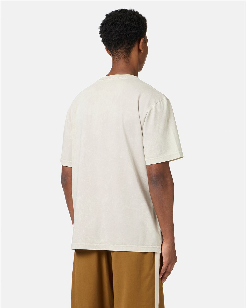 Beige patterned regular-fit cotton jersey T-shirt - Iceberg - Official Website