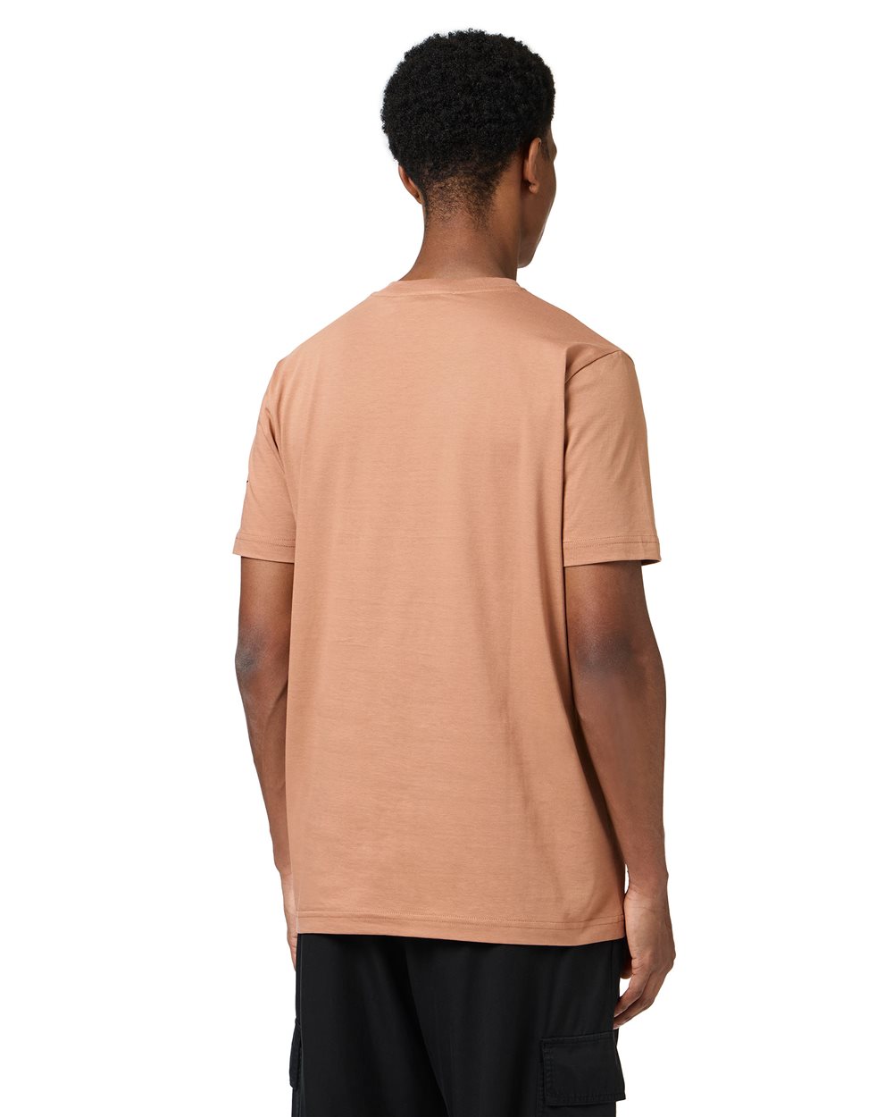 Terracottafarbenes T-Shirt aus Baumwolle im Regular Fit mit großem bunten Bärenprint - Iceberg - Official Website