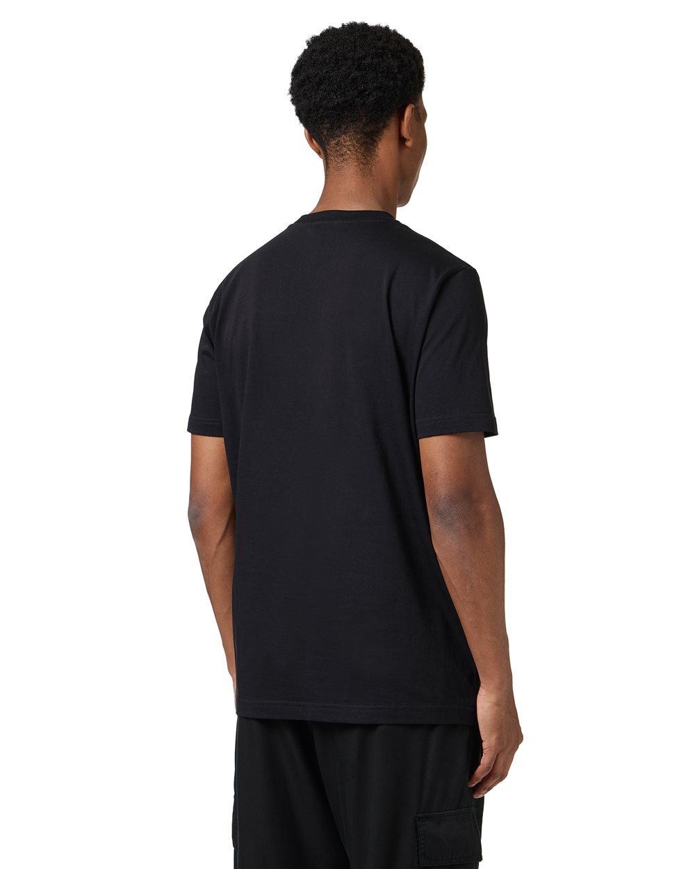Black regular fit cotton T-shirt with maxi multicolor Bear print - Iceberg - Official Website
