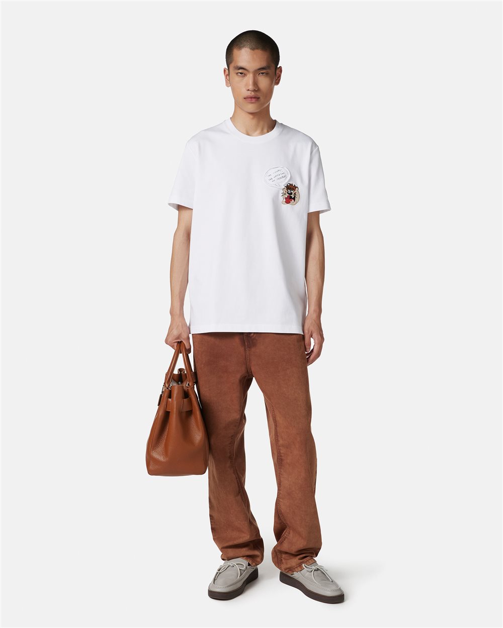 T-shirt bianca classic regular fit in jersey di cotone - Iceberg - Official Website