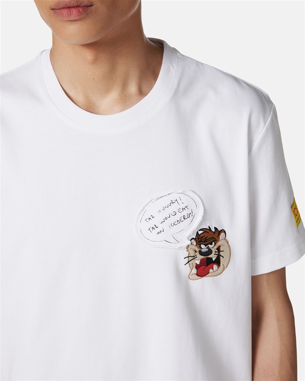 T-shirt bianca classic regular fit in jersey di cotone - Iceberg - Official Website
