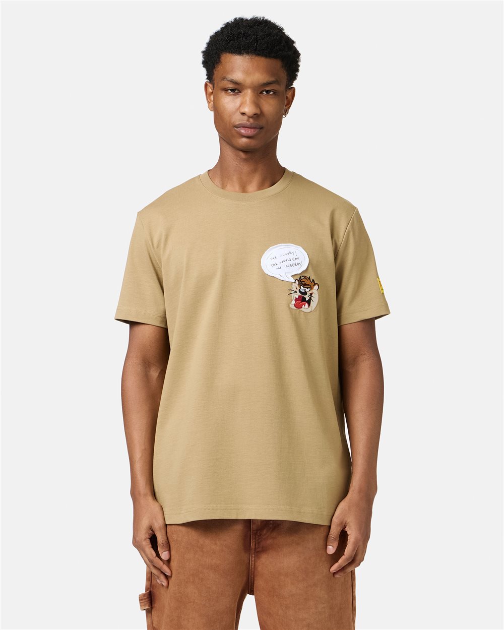 Mud color classic regular fit cotton jersey T-shirt - Iceberg - Official Website