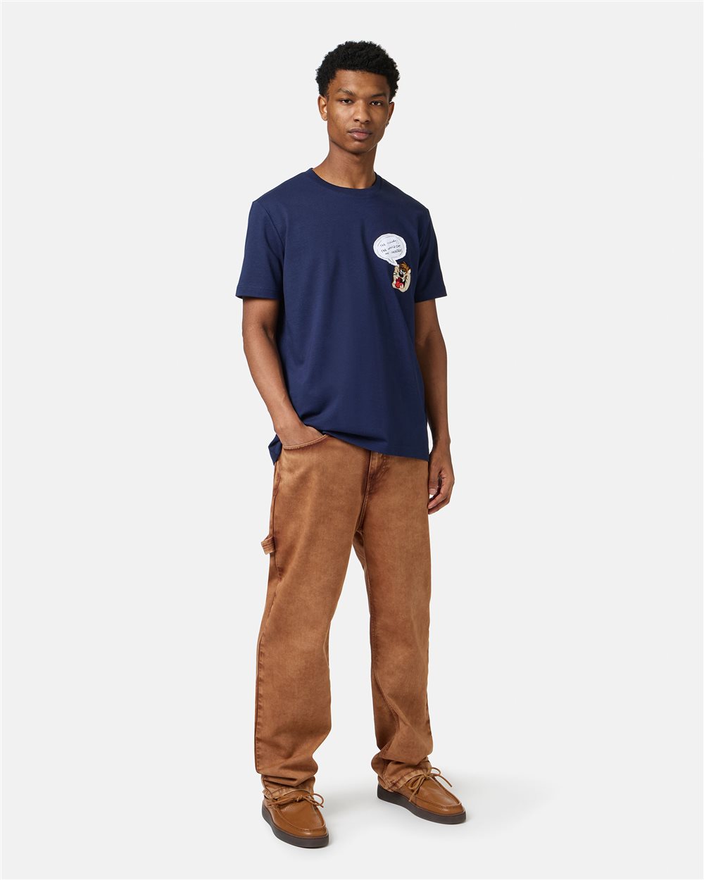 Blue classic regular fit cotton jersey T-shirt - Iceberg - Official Website
