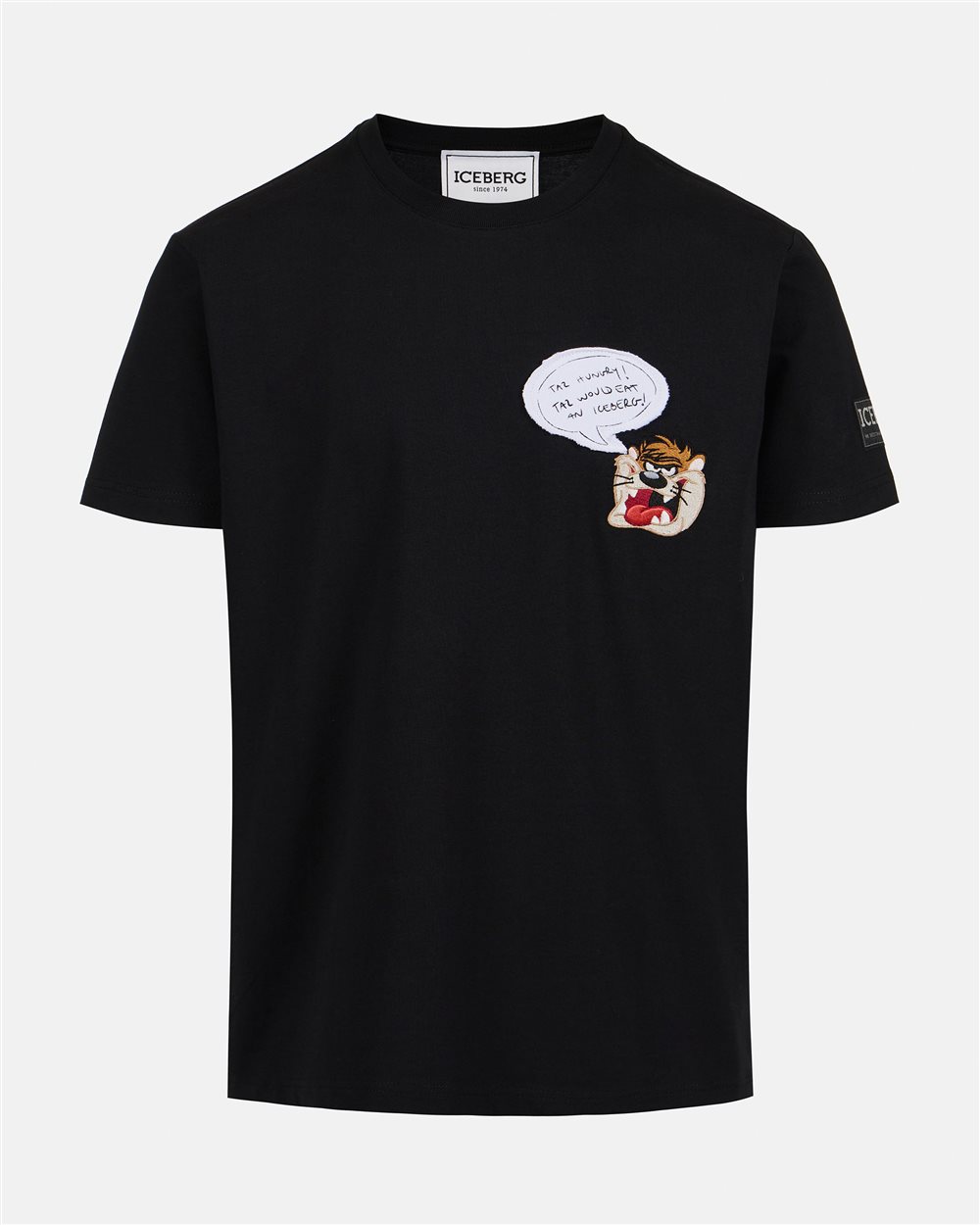 Black classic regular fit cotton jersey T-shirt - Iceberg - Official Website