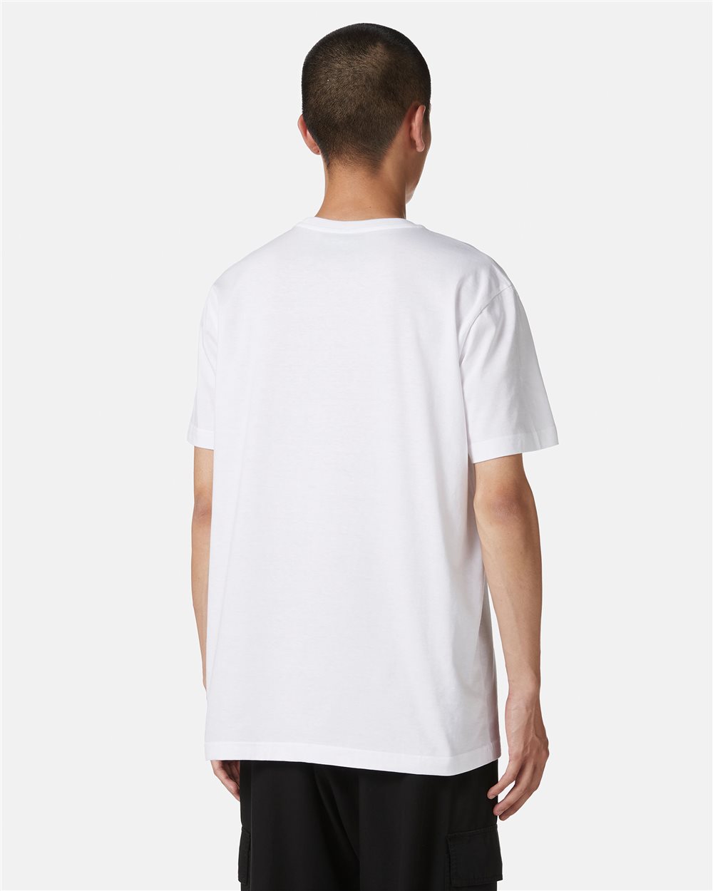 T-shirt bianca classic regular fit in jersey di cotone con stampa Tom sul davanti - Iceberg - Official Website