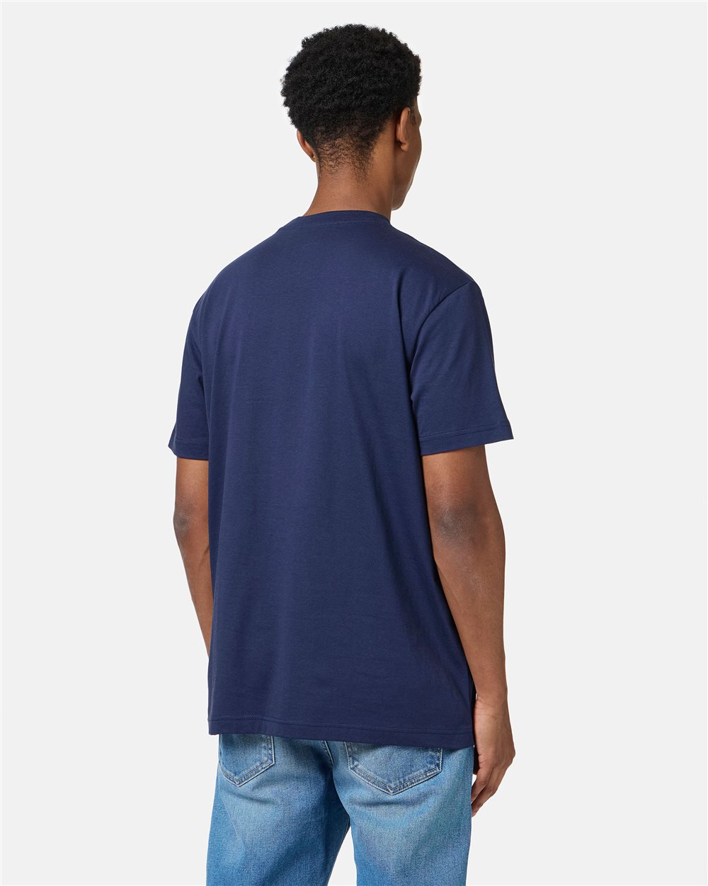 Classic regular fit blue T-shirt in cotton jersey with Tom print on the front - Iceberg - Official Website