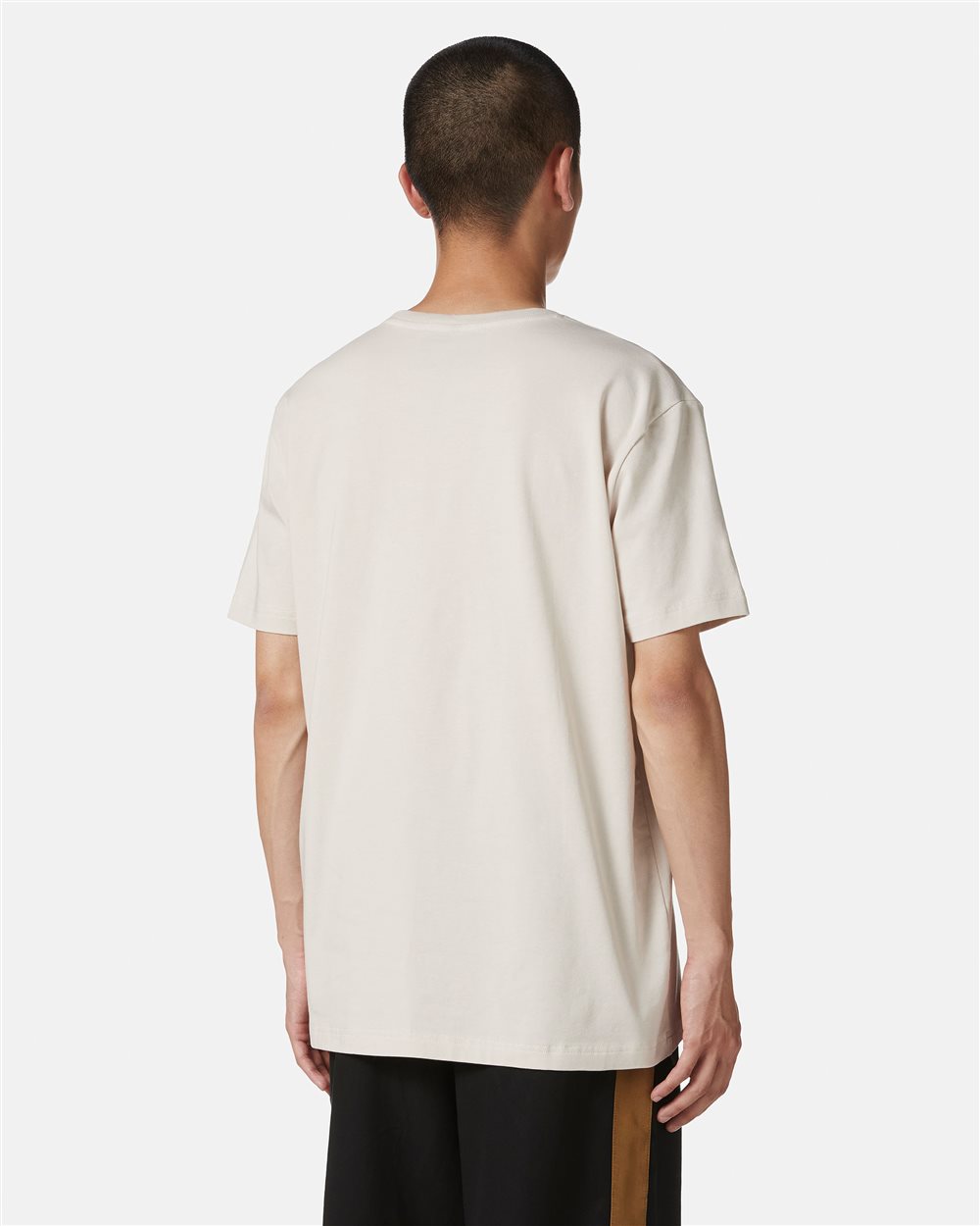 Powder-colored regular-fit sustainable stretch jersey T-shirt - Iceberg - Official Website