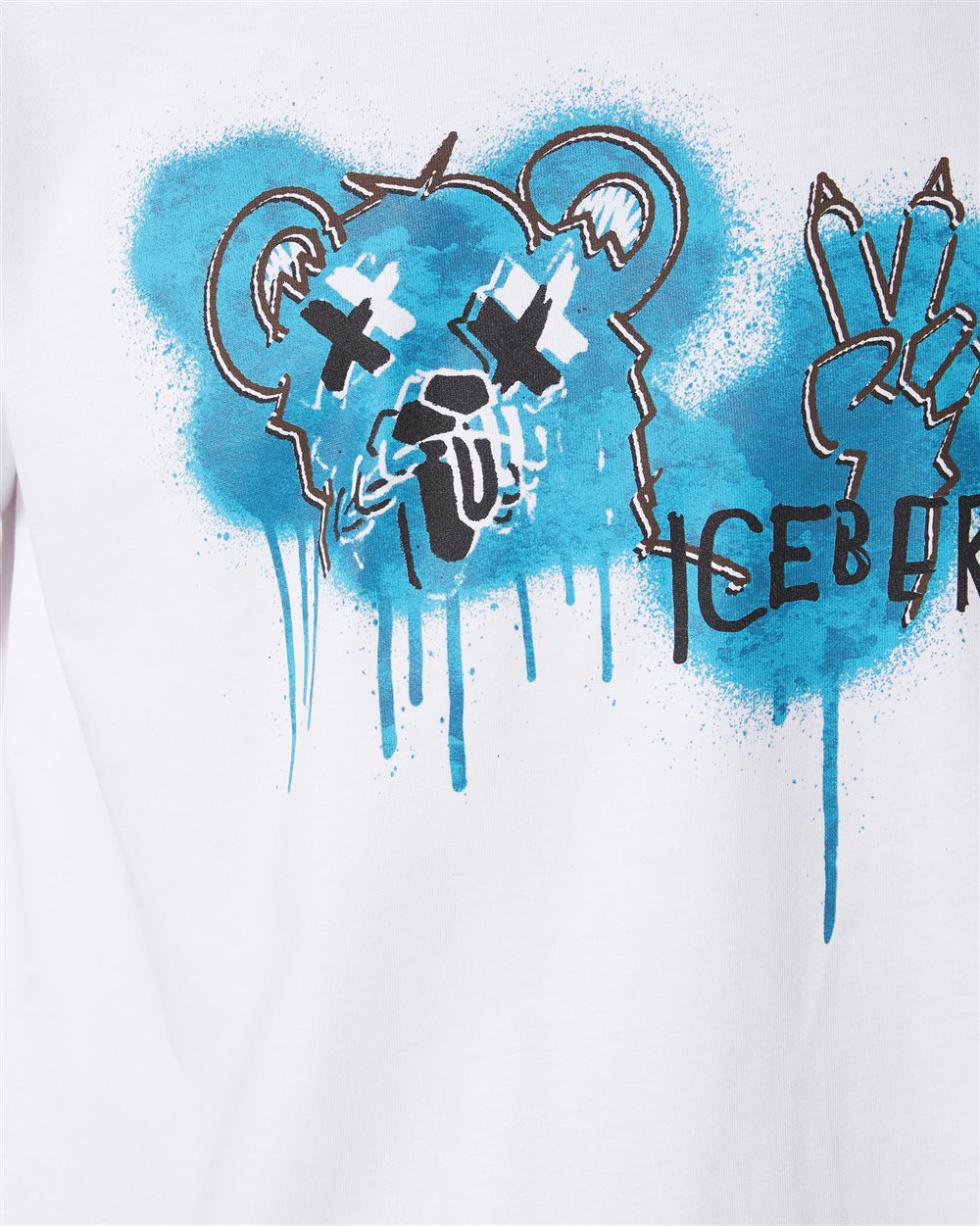 Classic white regular fit white cotton jersey t-shirt - Iceberg - Official Website