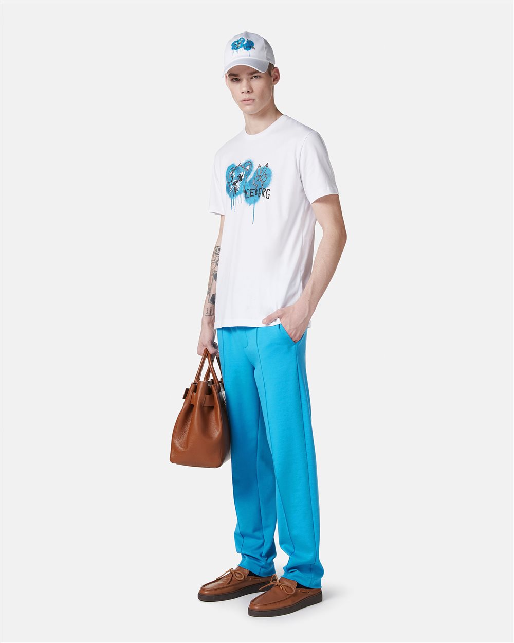 Classic white regular fit white cotton jersey t-shirt - Iceberg - Official Website