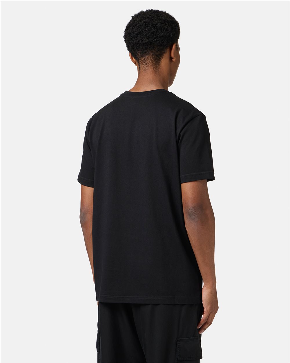 T-shirt nera classic regular fit in jersey di cotone - Iceberg - Official Website