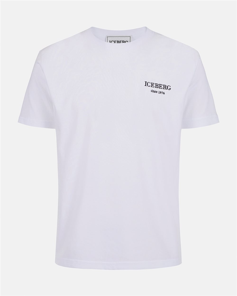White classic regular fit T-shirt in jersey - Iceberg - Official Website