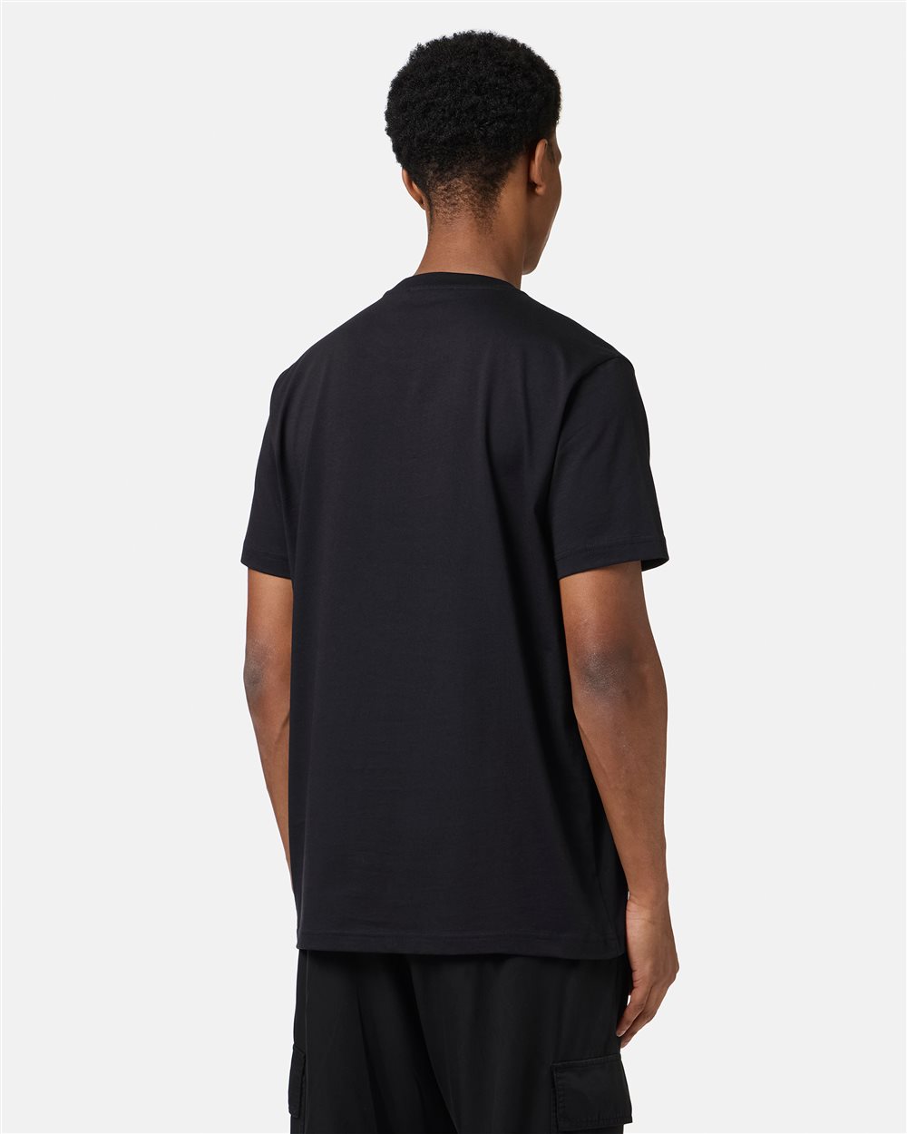 T-shirt nera classic regular fit in jersey - Iceberg - Official Website
