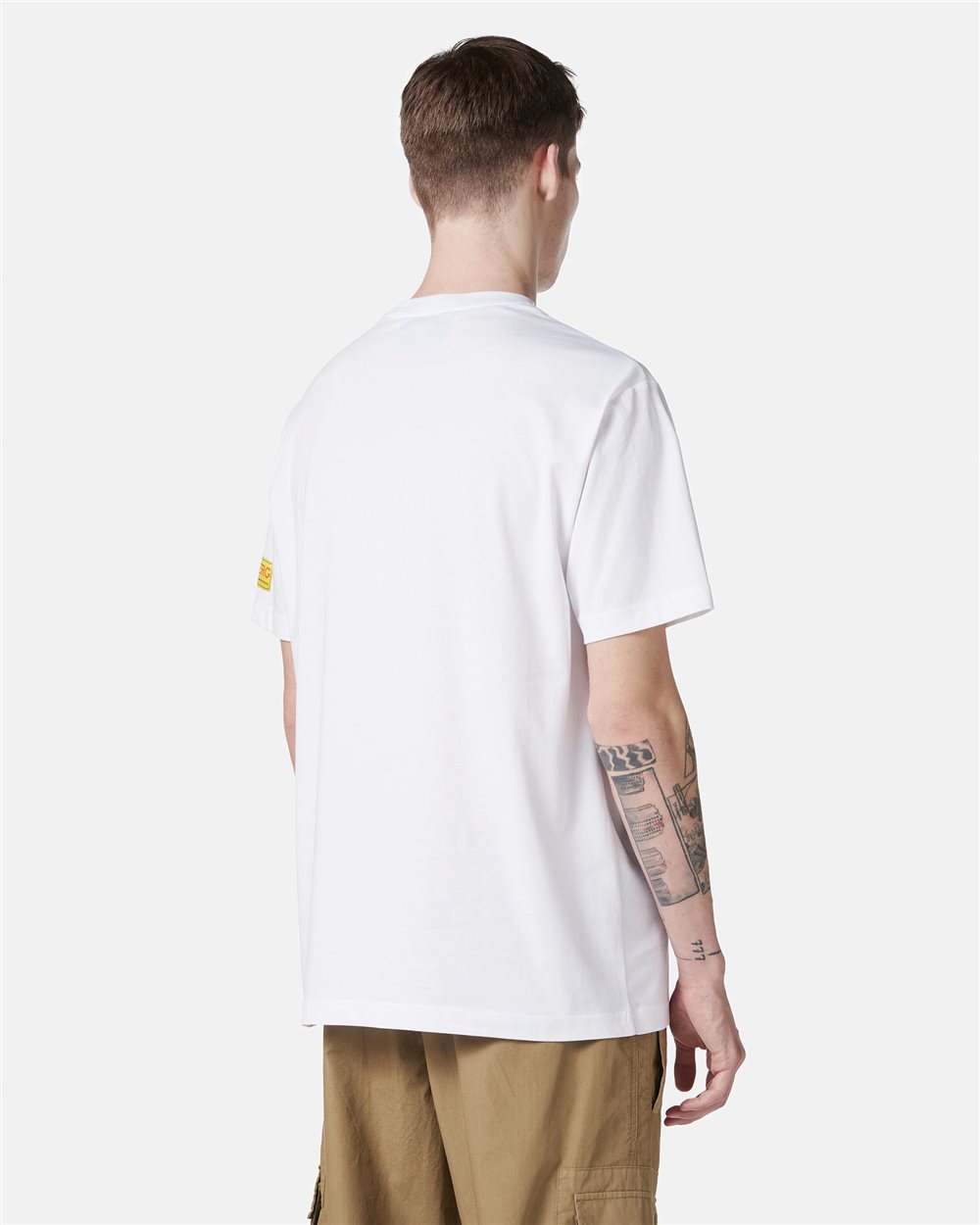 White regular fit cotton jersey T-shirt with Iceberg logo - Iceberg - Official Website