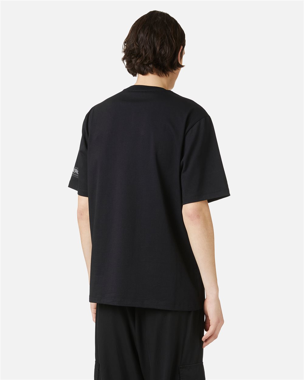 Black regular fit cotton jersey T-shirt with Iceberg logo - Iceberg - Official Website