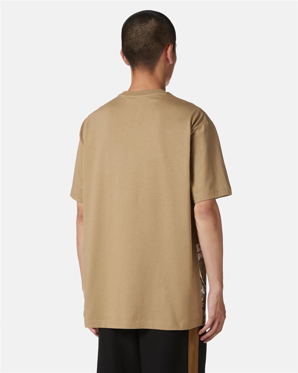 T-shirt color fango regular fit con stampa SpongeBob in jersey - Iceberg - Official Website