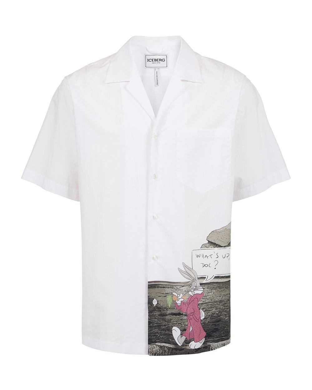 Regular fit short-sleeved bowling shirt - Iceberg - Official Website