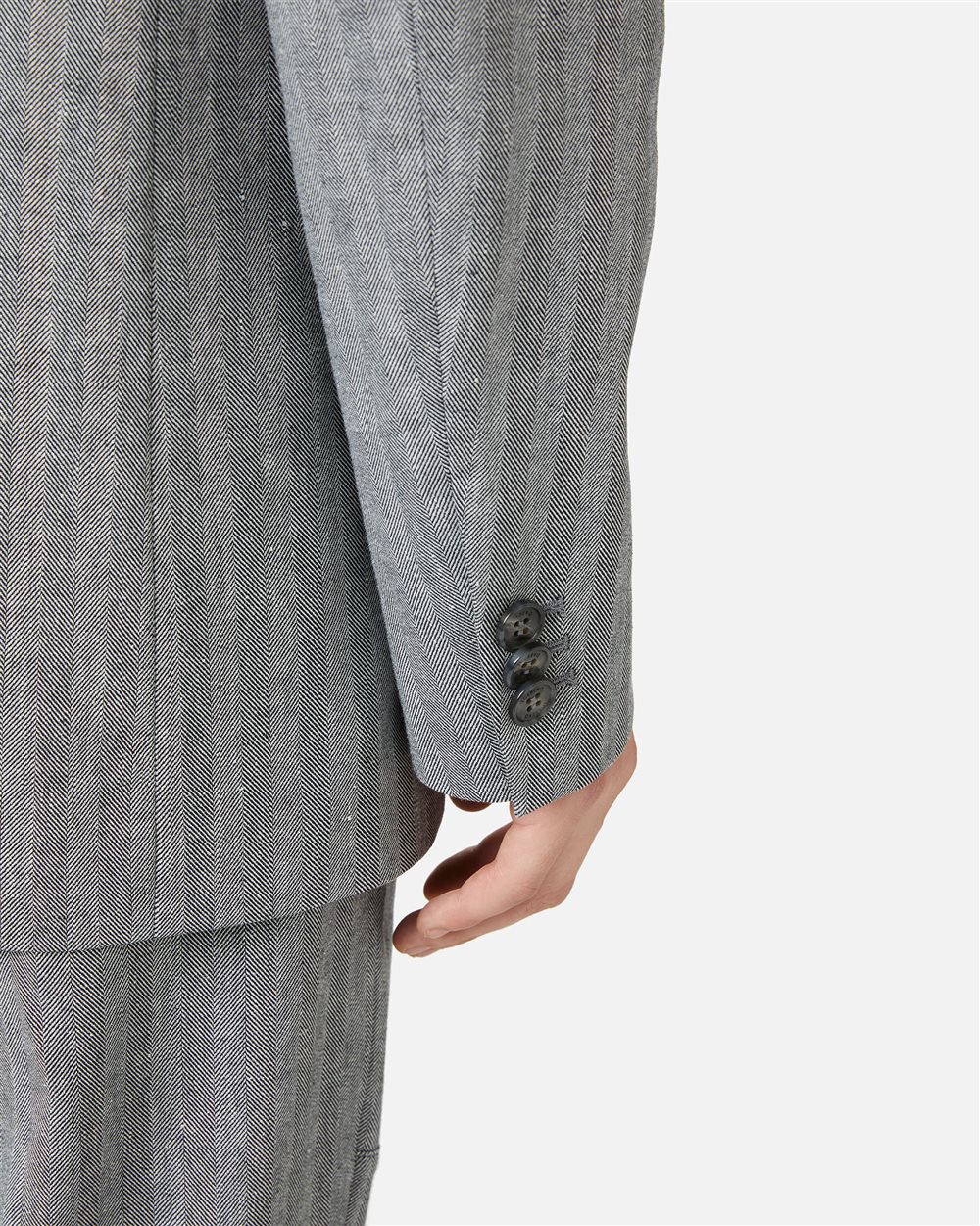 Black and White Double Breasted Regular Fit Jacket - Iceberg - Official Website