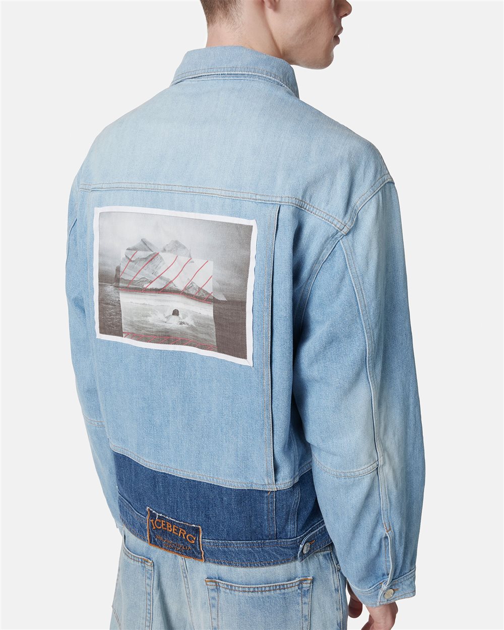 Indigo denim jacket regular fit - Iceberg - Official Website