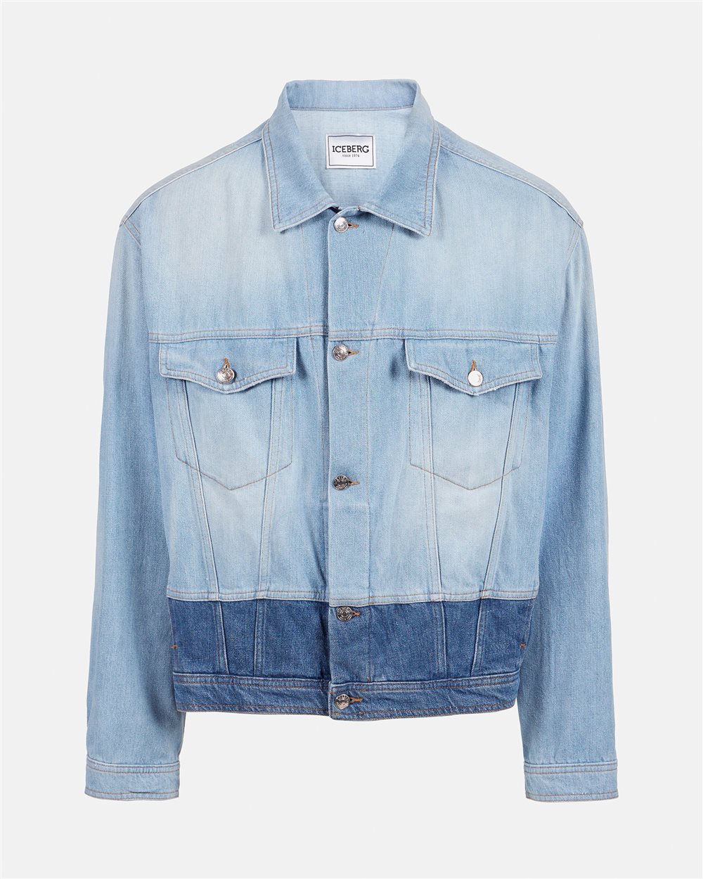 Indigo denim jacket regular fit - Iceberg - Official Website