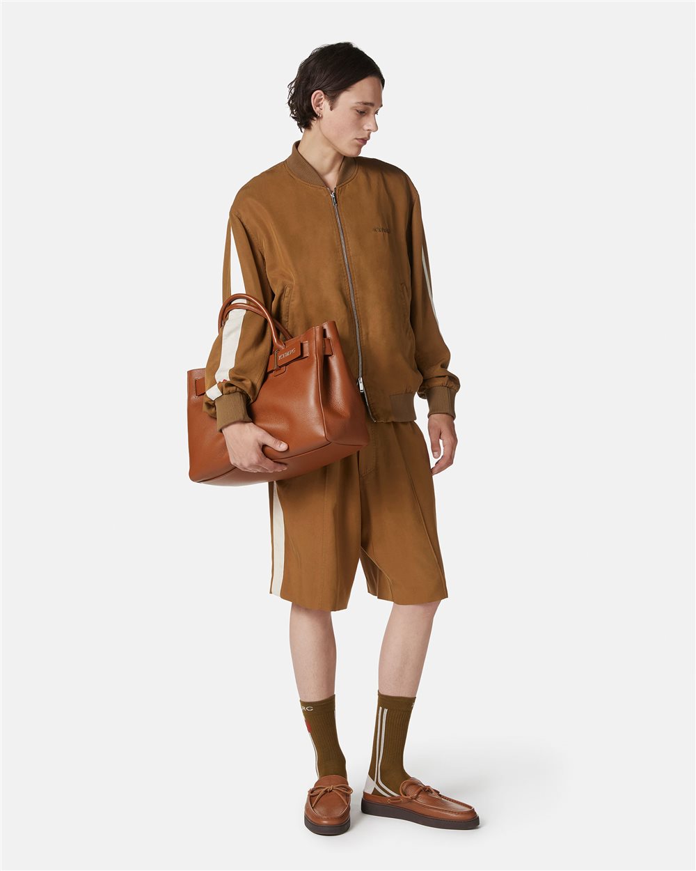 Regular fit oil-colored jacket in Tencel fabric - Iceberg - Official Website