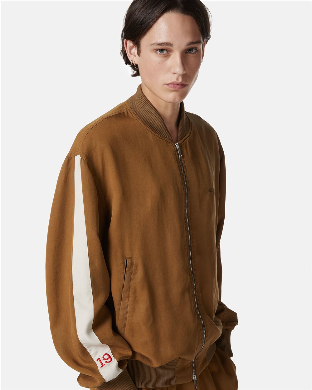 Regular fit oil-colored jacket in Tencel fabric - Iceberg - Official Website