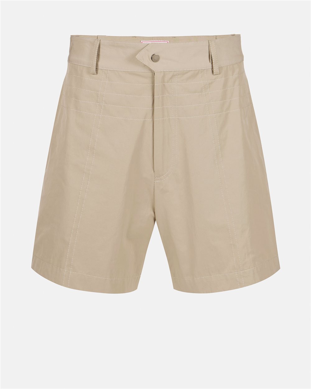 Mud-colored regular-fit Bermuda shorts in technical nylon - Iceberg - Official Website